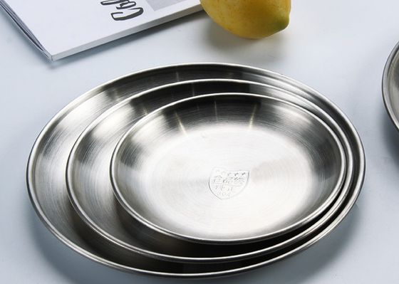 14cm 17cm 30cm Round Shape 304 Stainless Steel Plate Set