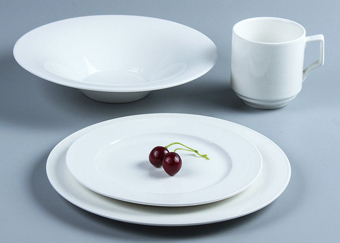 SGS Hotel Restaurant Wedding White 4pcs Ceramic Dinnerware Set