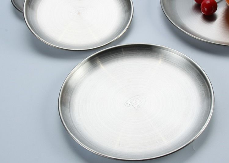 14cm 17cm 30cm Round Shape 304 Stainless Steel Plate Set