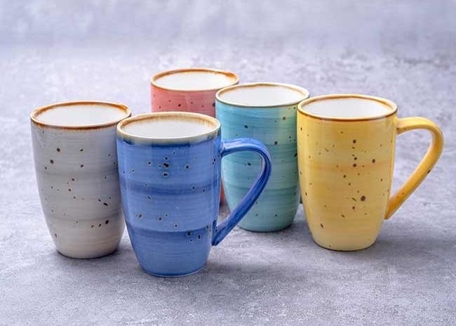 11 X 7.5 X 11.1cm 250cc Glaze Stoneware Ceramic Mug Cup