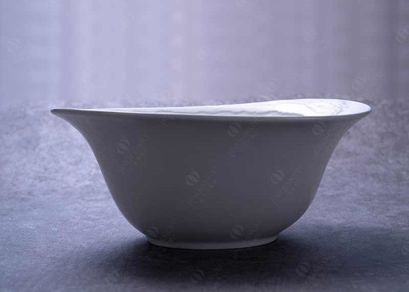 Porcelain Irregular Starter Deep White Soup Bowls 10'' 12''