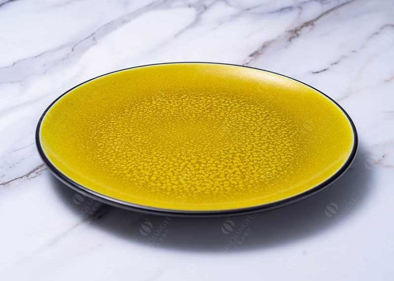 Colorful Coupe Shape Ceramic Dinner Plate 8.25'' 10.25'' 12.25''